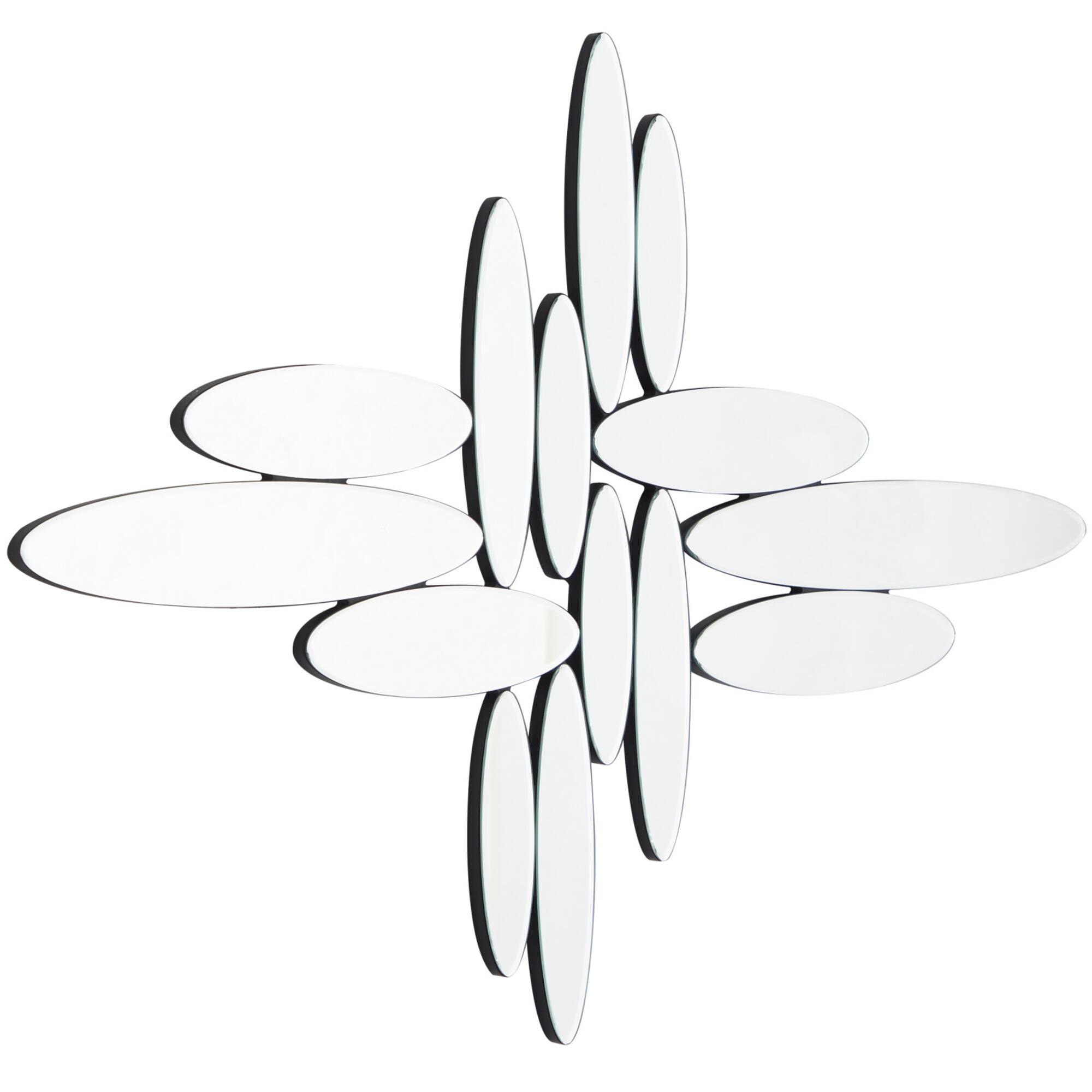 Silver Glass Frameless Wall Mirror 40" x 1" x 28"